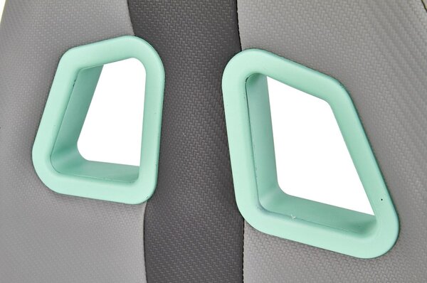 Scaun gaming FACTOR, negru/gri/verde, piele ecologica/material textil