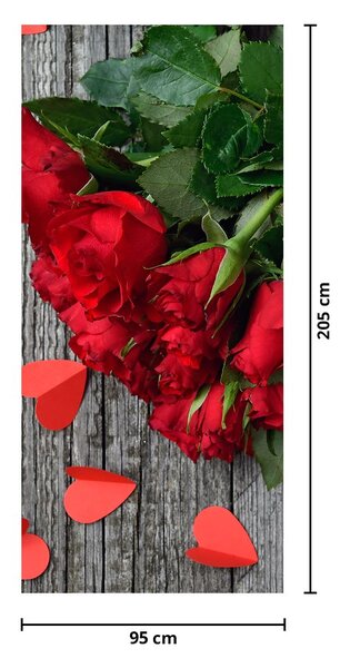 Fototapet pentru ușă - Buchet de flori (95x205cm)