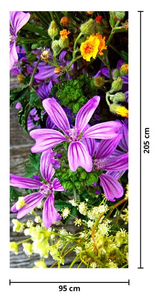 Fototapet pentru ușă - Flori de câmp (95x205cm)