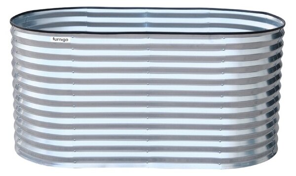 Furnigo Strat de grădină înălțat 160x80x78 cm - argintiu