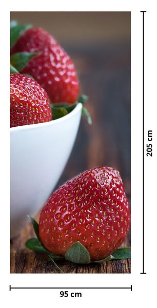 Fototapet pentru ușă - Căpșuni (95x205cm)