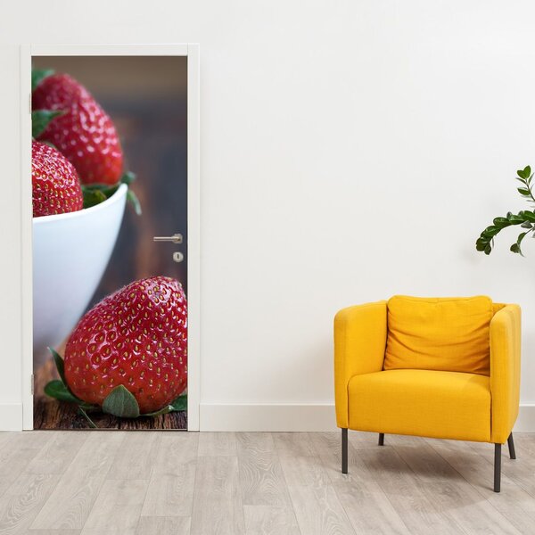 Fototapet pentru ușă - Căpșuni (95x205cm)