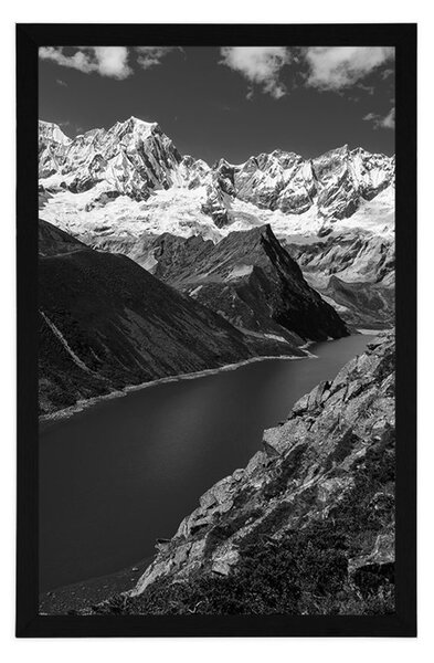 Poster parcul național Patagonia în Argentina în design alb-negru
