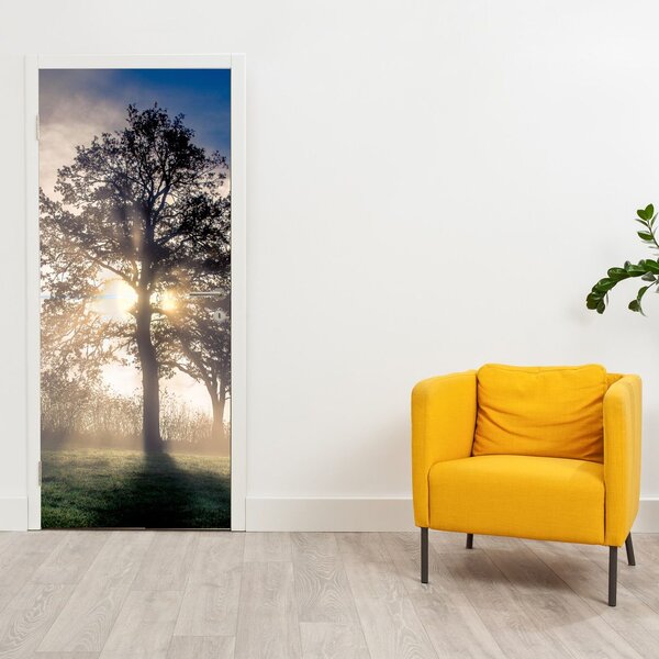 Fototapet pentru ușă - Copacul în ceață (95x205cm)