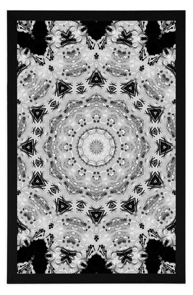 Poster Mandala interesantă în design alb-negru