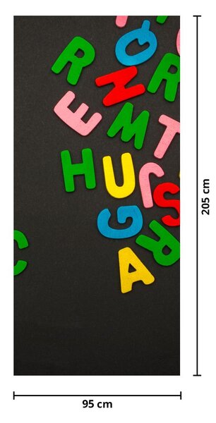 Fototapet pentru ușă - Litere colorate (95x205cm)