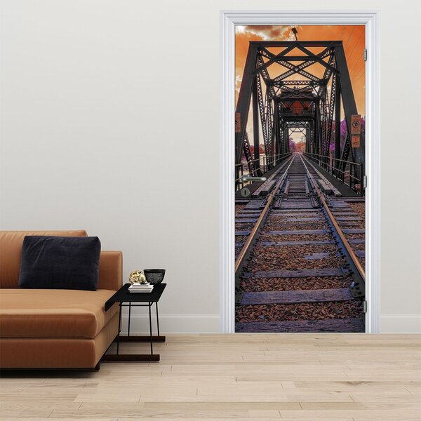 Fototapet pentru ușă - Pod de cale ferată (95x205cm)