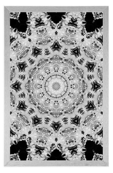 Poster Mandala interesantă în design alb-negru