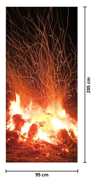 Fototapet pentru ușă - Foc (95x205cm)