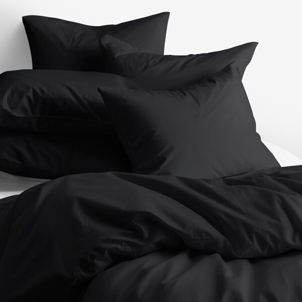 Goldea lenjerie de pat din 100% bumbac - negru 200 x 220 și 2buc 50 x 70 cm
