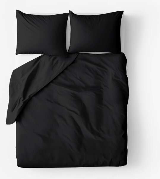 Goldea lenjerie de pat din 100% bumbac - negru 200 x 220 și 2buc 50 x 70 cm