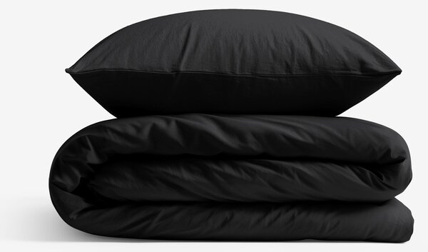 Goldea lenjerie de pat din 100% bumbac - negru 200 x 220 și 2buc 50 x 70 cm