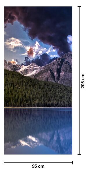 Fototapet pentru ușă - Lac și munți (95x205cm)