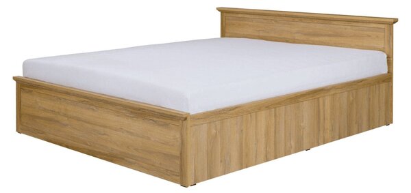 Pat LEON MZ21 160x200, stejar grandson, DTD laminat, cu somiera