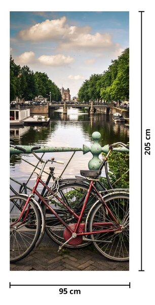 Fototapet pentru ușă - Bicicleta în oraș (95x205cm)