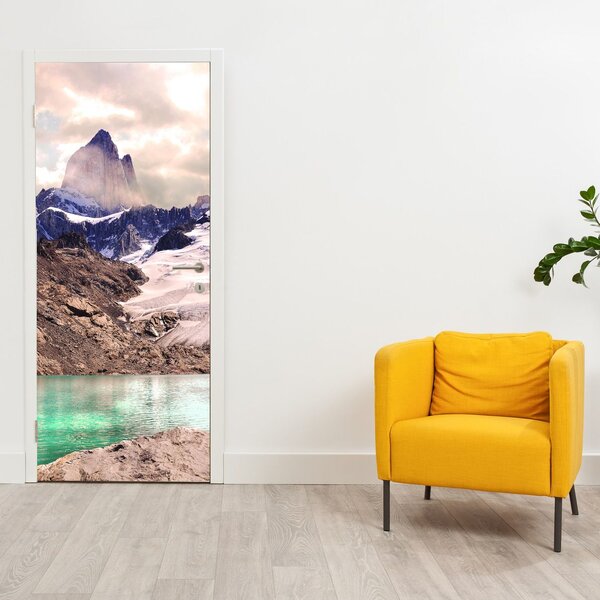 Fototapet pentru ușă - Lac de munte (95x205cm)