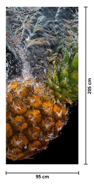 Fototapet pentru ușă - Ananas în apă (95x205cm)