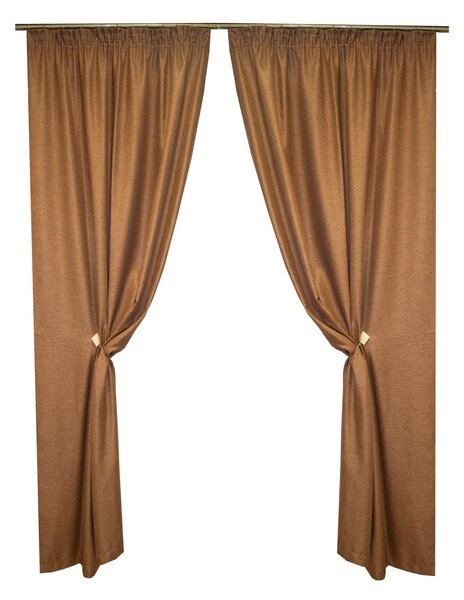 Set draperii Velaria rustic maro, 2x135x240 cm