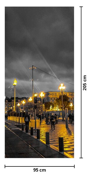 Fototapet pentru ușă - Roata Ferris în amurg (95x205cm)