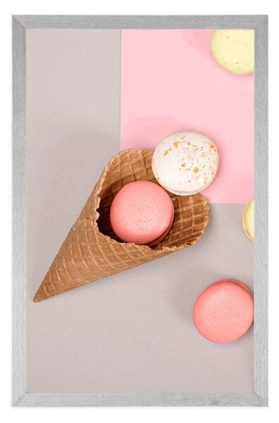 Poster macaroons într-un con