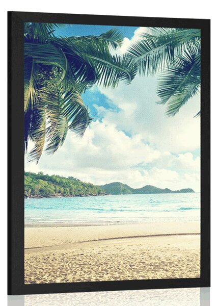 Poster apus de soare pe insula Seychelles