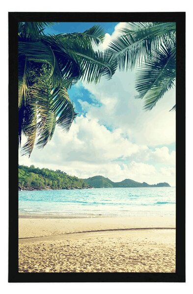 Poster apus de soare pe insula Seychelles