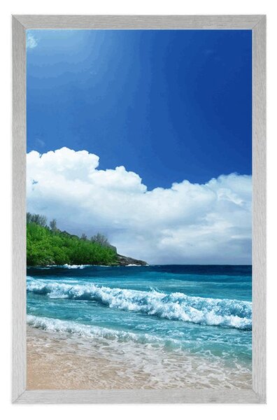 Poster plajă pe insula Seychelles
