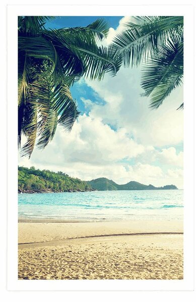 Poster apus de soare pe insula Seychelles