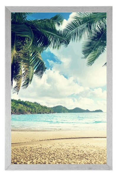 Poster apus de soare pe insula Seychelles