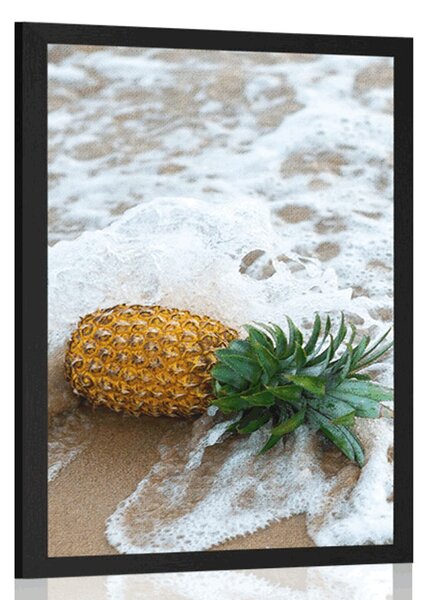 Poster ananas în valul oceanului