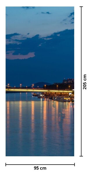 Fototapet pentru ușă - Bratislava cu castel (95x205cm)