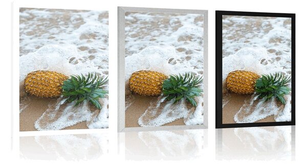 Poster ananas în valul oceanului