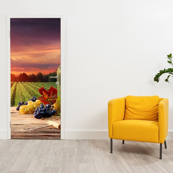 Fototapet pentru ușă - Podgorii cu struguri (95x205cm)