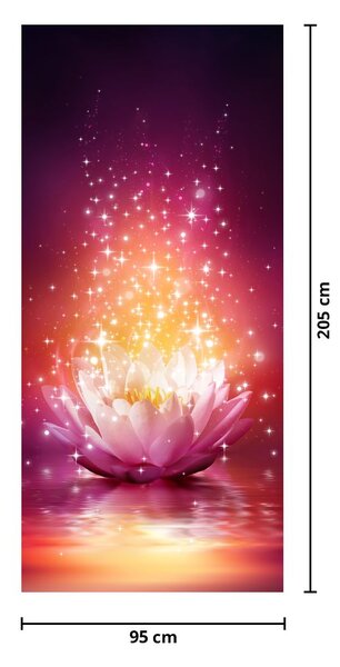 Fototapet pentru ușă - floare de lotus (95x205cm)