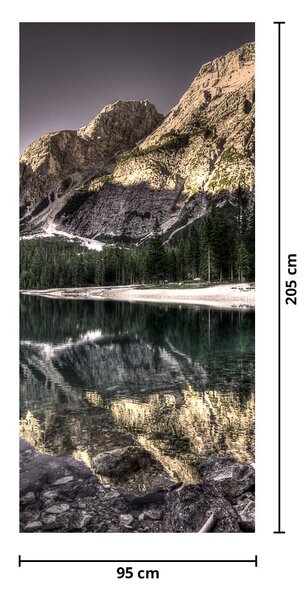 Fototapet pentru ușă - Lac în munți (95x205cm)