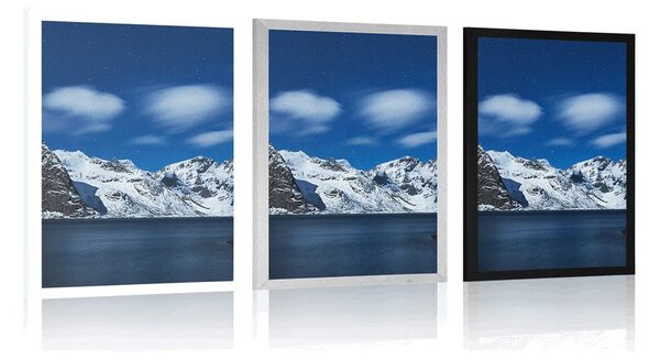 Poster peisaj de noapte în Norvegia