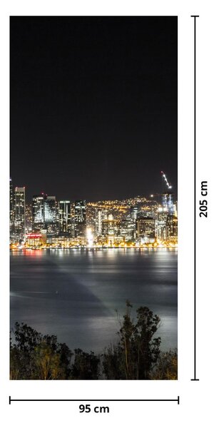 Fototapet pentru ușă - Podul brooklyn și New York (95x205cm)