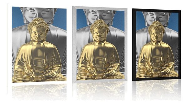 Poster Buddha care meditează