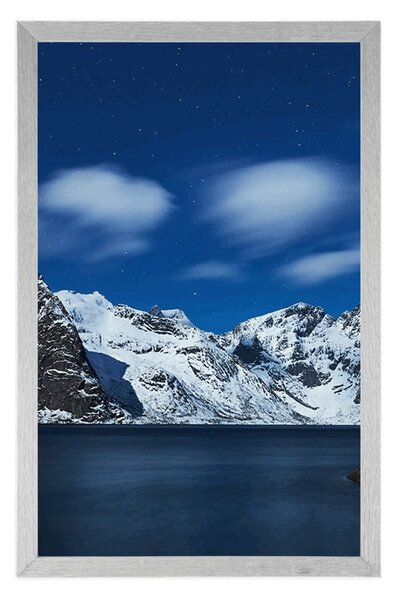 Poster peisaj de noapte în Norvegia