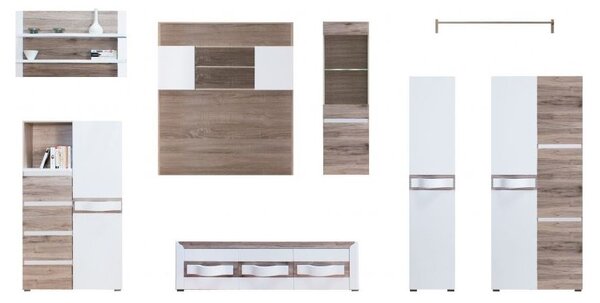 Raft PASSIONATA PS7, maro deschis, PAL laminat, 98x37x14 cm