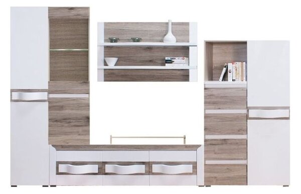 Raft PASSIONATA PS7, maro deschis, PAL laminat, 98x37x14 cm