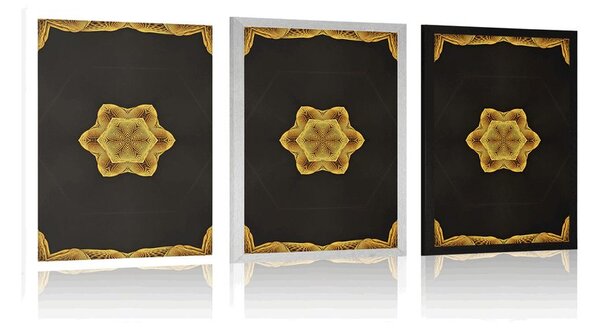 Poster Mandala de aur interesantă