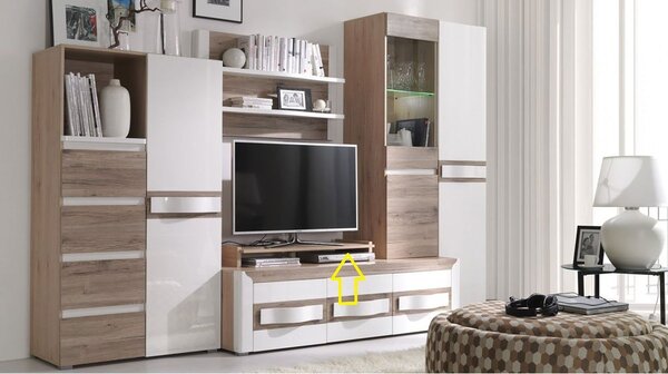 Raft PASSIONATA PS7, maro deschis, PAL laminat, 98x37x14 cm