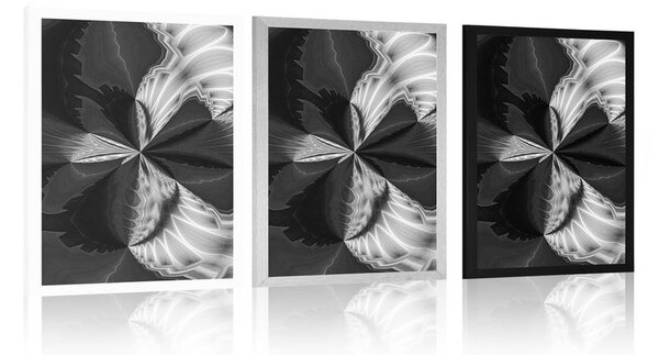 Poster abstracție artistică în design alb-negru