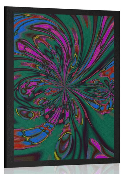 Poster abstracție cu o culoare verde predominantă