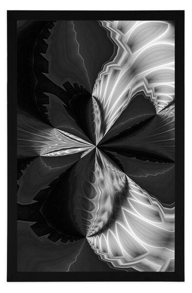Poster abstracție artistică în design alb-negru
