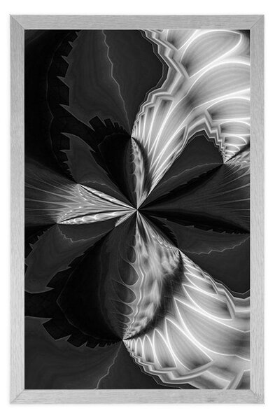 Poster abstracție artistică în design alb-negru