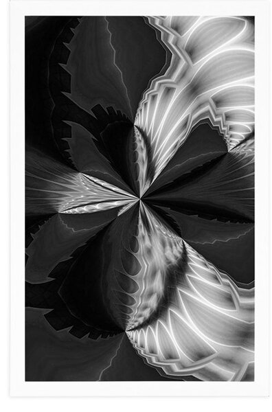 Poster abstracție artistică în design alb-negru