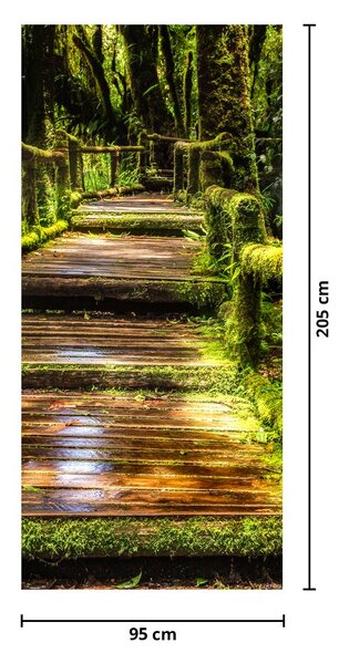 Fototapet pentru ușă - Scări în pădurea tropicală (95x205cm)
