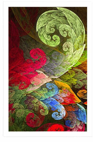 Poster frunze magice abstracte pastelate